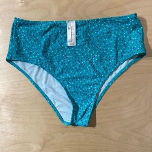 Cupshe Teal Polka Dot Bikini Bottoms Large (FC)